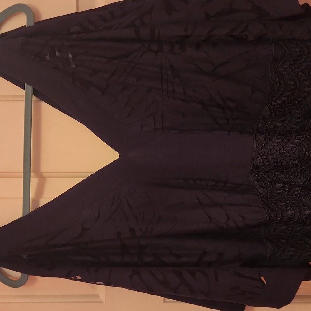 Lane Bryant SZ 18/20 Navy Cold Shoulder Dress - Picture 10 of 14